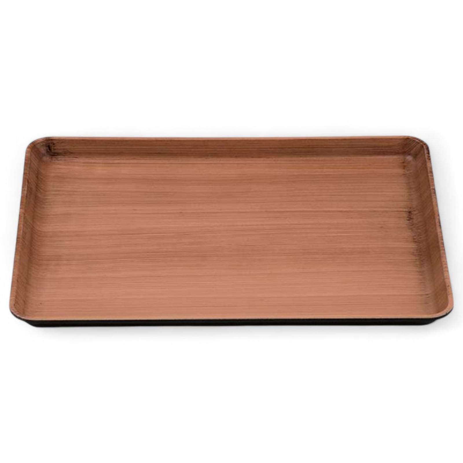 

Long Tray with Japanese Straight Slightly Lacquerware Made in Japan J-kitchens 9-inch Sengoku-style (Tray) Grain, Non-Slip, 27cm, (ABS Resin),
