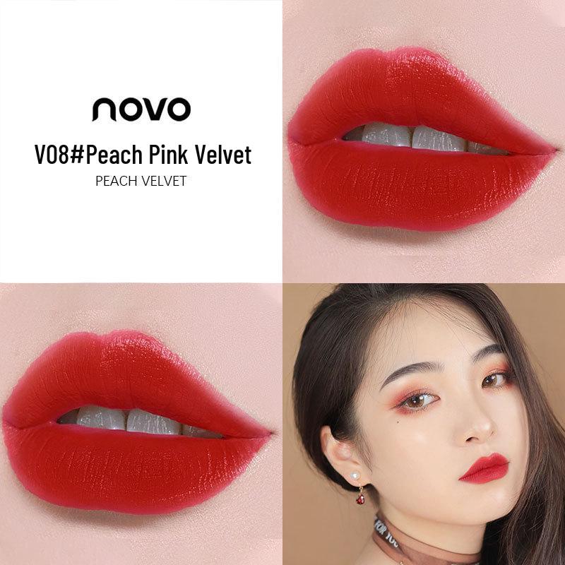 

NOVO5351 Love Velvet Air Lip Glaze - Мягкий матовый, Водостойкий, Не отпечатывается, Не липнет к чашке. 4g