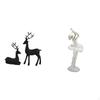 Elegant Reindeer And Ballerina Resin Figurine Set Dancing Girl Sculpture for Living Room Bedroom