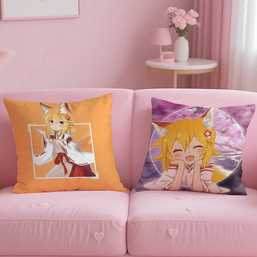 The H-Helpful F-Fox Senko San Pillow Case Comfort Sofa Bed Silky Elegant Invisible Zipper Custom Decorative Cushion Cover