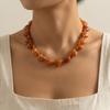 Love Heart Acrylic Necklace Choker Sweater Chain Fashion Women Clavicle Chain  Beach