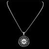 Islam Muslim Arabic Quran Allah Medal Flower of Life Pendant Necklace for Women Men Stainless Steel Silver Color Chain Jewelry