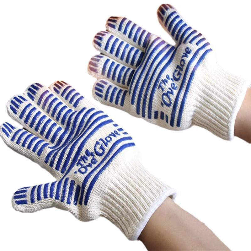 Hitzebeständige Silikon-Ofenhandschuhe, Lebensmittelqualität, 800°F (ca. 425°C) Isolierung, Verbrühschutz-Backhandschuhe