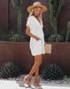 Bamboo Cotton Belted Backless Beach Cover-Up Dress