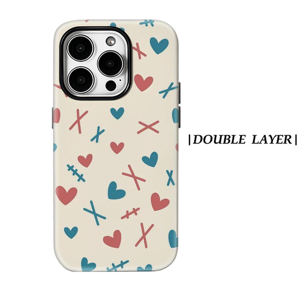 

Soft Lovemarks Phone Case for IPhone 17 16 15 14 13 Pro Max Plus for Magnetic Single Double-layer Tough Case For iPhone 13 Pro Max