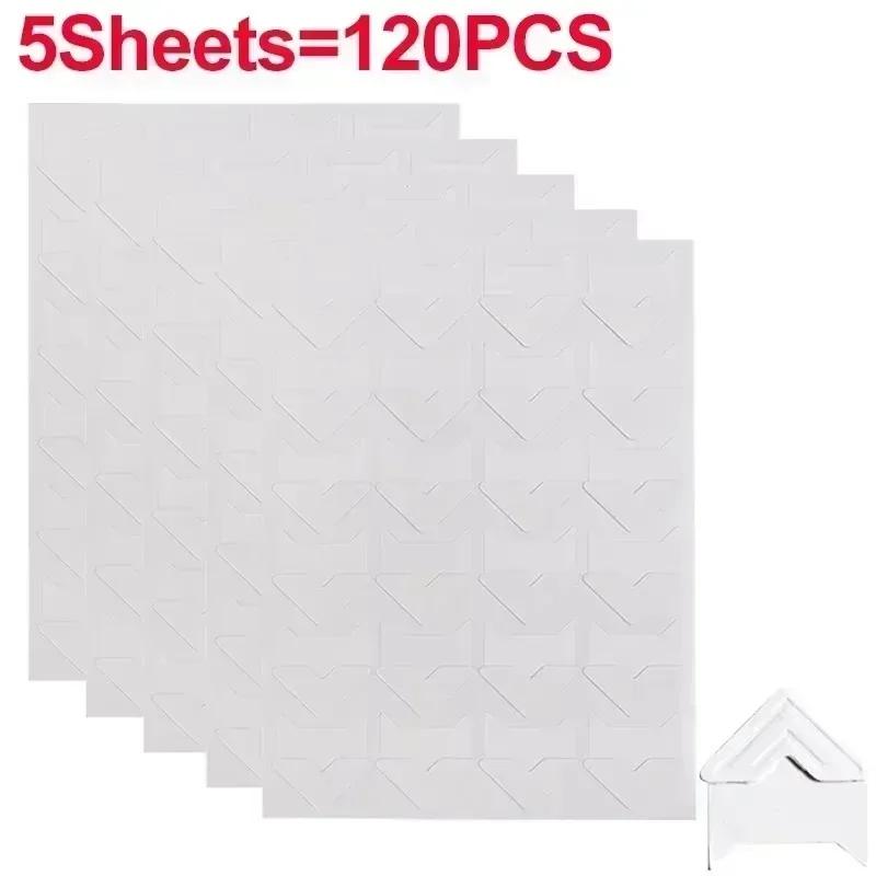 24-480pcs Self Adhesive Picture Journal Photo Album Stickers Vintage Frame Corner Sticker DIY Kraft Paper for Scrapbooking Decor