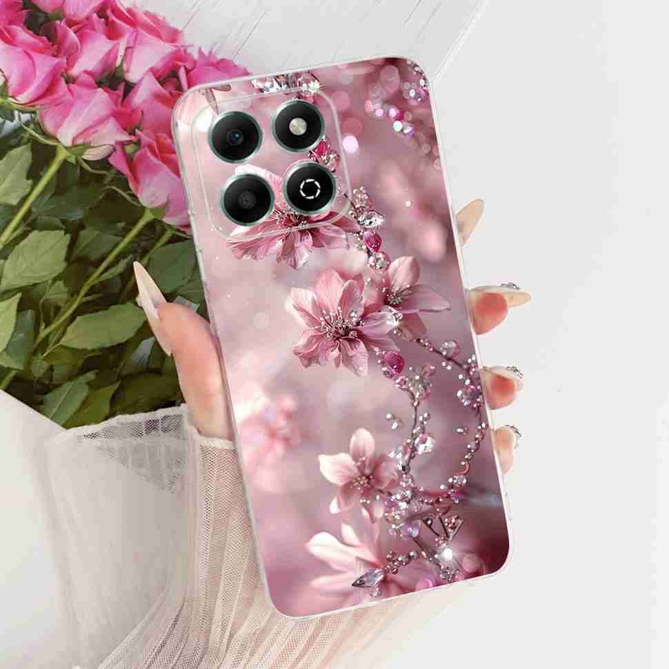 For Honor X6b JDY-LX1 JDY-LX2 Case Fashion Flowers Soft Silicone Cover For Huawei Honor X 6b X6b 4G Phone Shell Fundas