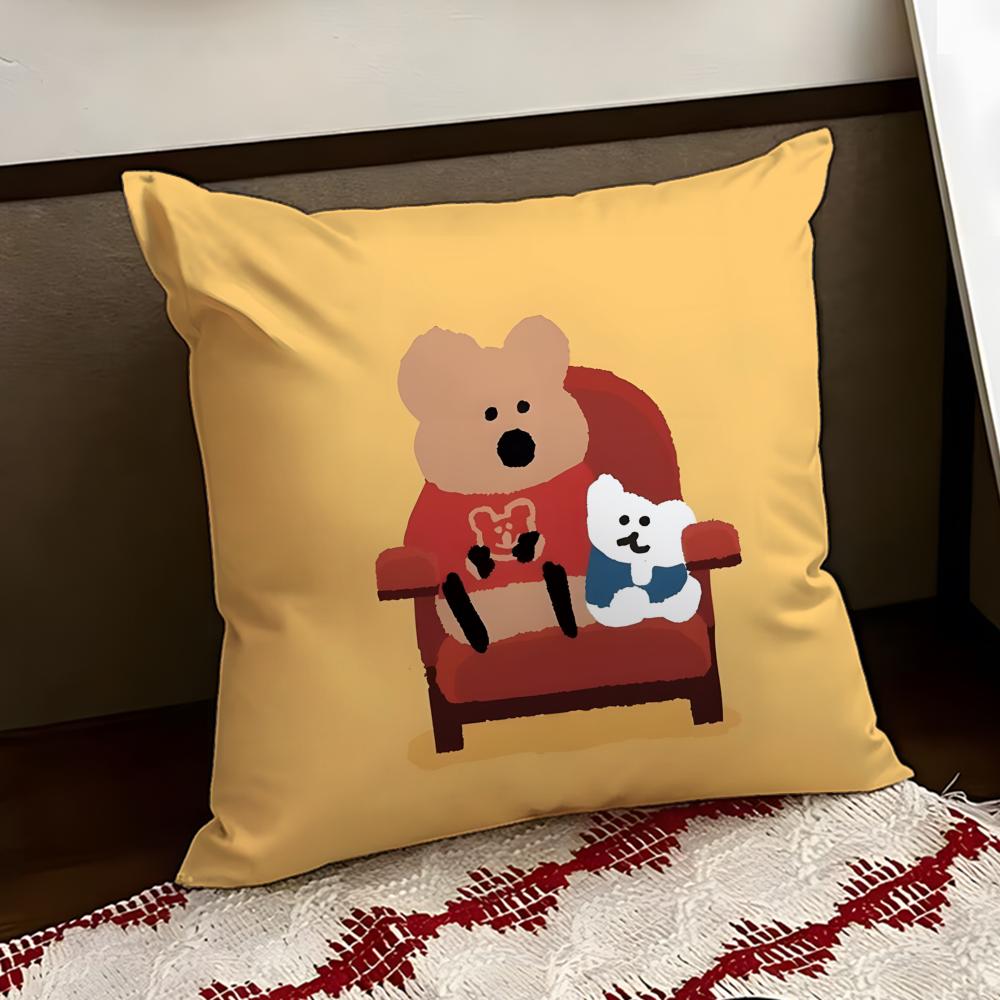 Anime QQuokka Cushion Cover Reversible Soft Durable Pillow Cover Home Car MultiScene Use for Daily Comfort