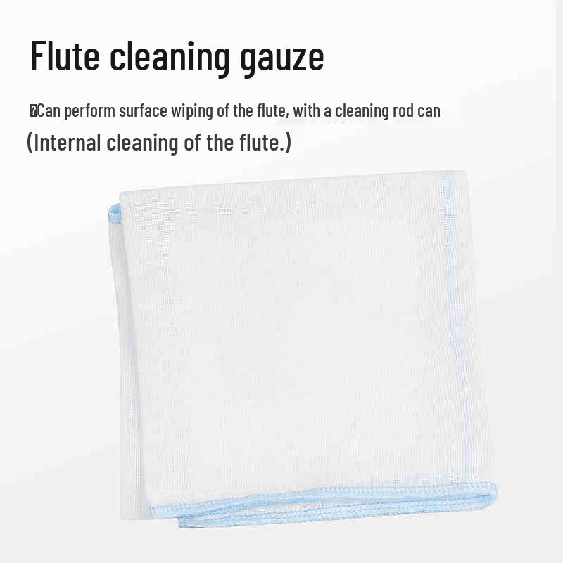 Brass Flute Maintenance Kit: Absorbent Cloth & Cleaning Rod
