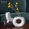 Special-shaped Art Vase Ornaments Creative Ceramic Living Room Flower Arrangements Home Entrance Soft Decoration Ornaments Sale