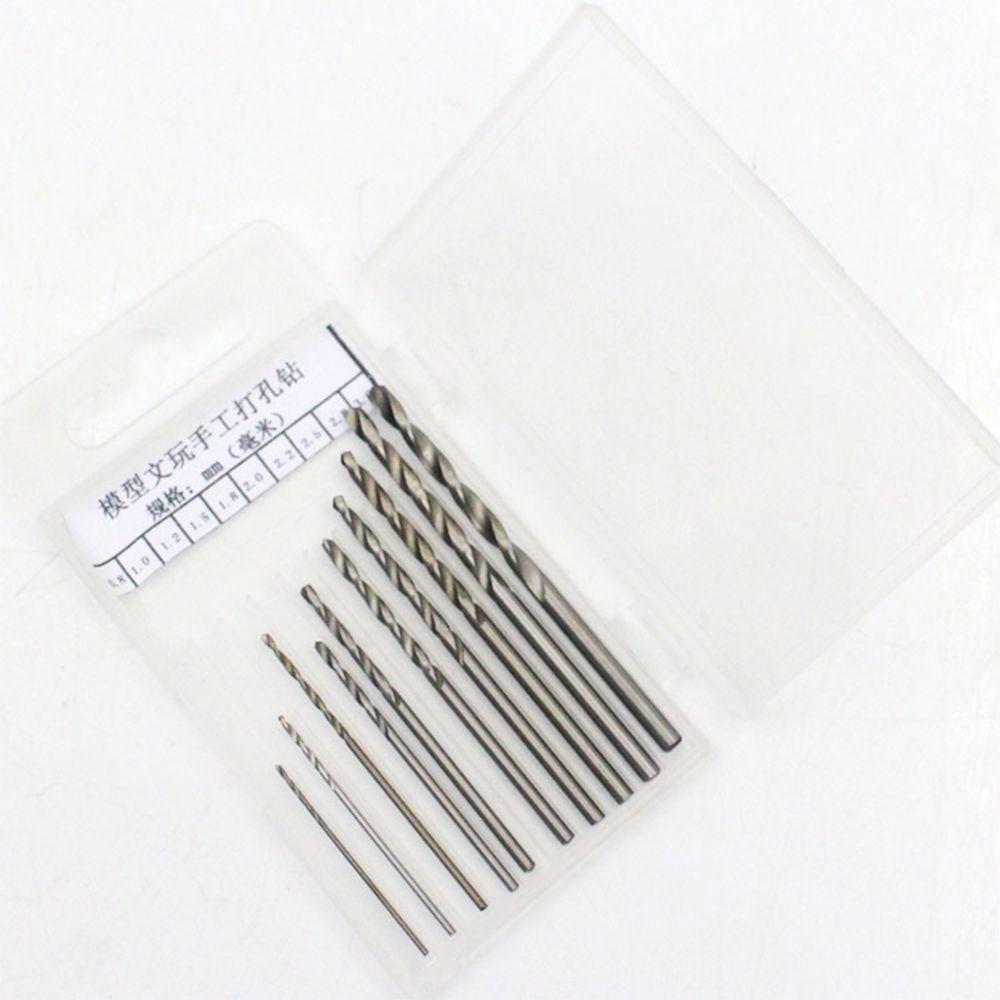 

Sale Rotary Useful Hole Craft High Speed Mini 10Pcs Hand Pocket Chuck Manual Drill Twist Bits серебряный