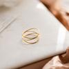 Fashion women's multi-layer thin ring Women's exquisite classic stainless steel ring Fashion Zircon Zircon gifts