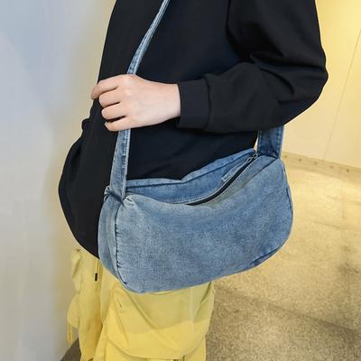 Borse a tracolla vintage in denim per ragazze, borse a tracolla per la scuola, borse a mano da viaggio casual di grande capacità per donne
