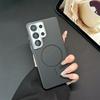 Luxury Slim Matte Carbon Fiber Case For Samsung Galaxy S25 Ultra S25 Plus S24 for Magsafe Wireless Charging Shockproof PC Cover