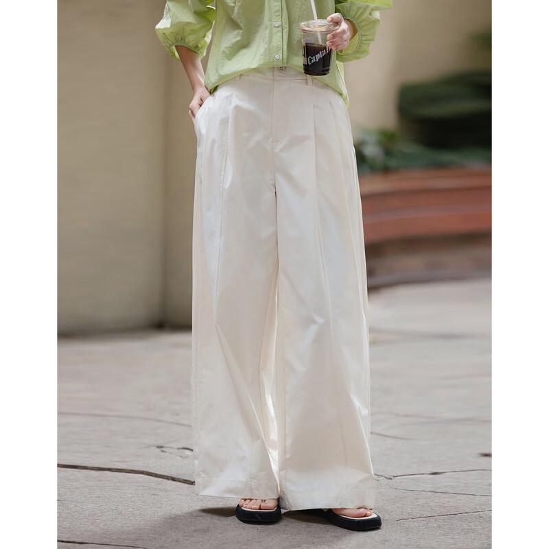 Women's Pleated Straight-Leg Casual Pants