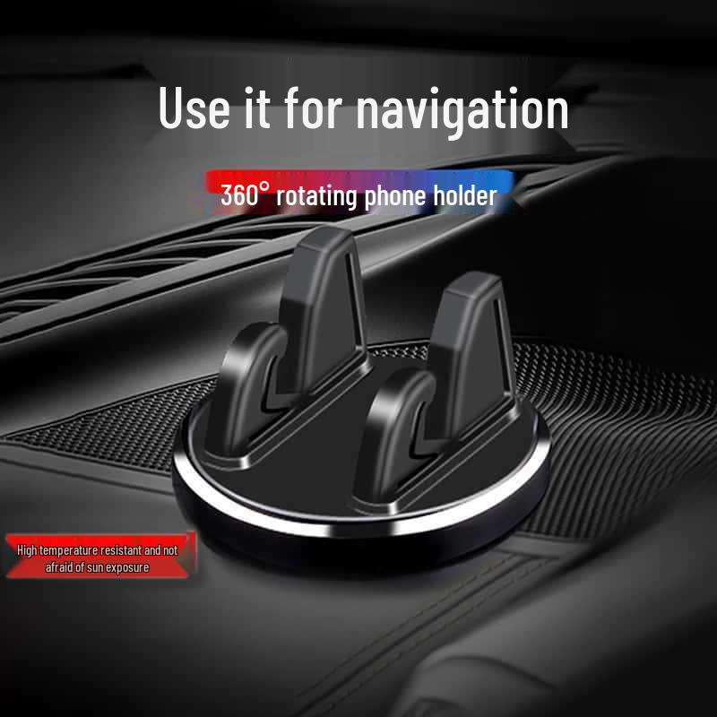 360° Rotating Car Phone Holder with Silicone Mount for Dashboard and Desktop