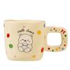 Cute Pet Cartoon Animal Ceramic Cup Cube Mug High Looking Couple Drinking Water Cup Student Breakfast Cup Coffee Cup