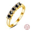 With Certficate Solid Gold Moissanite Ring For Women 5 Stone AU 750 Luxury Jewelry With Stamp Engagement Gift Trend