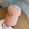 Women Baseball Cap Vintage Washed Cotton Soft Top Dad Hat Retro Y2K Pink Love Heart Letter Embroidered Snapback Caps