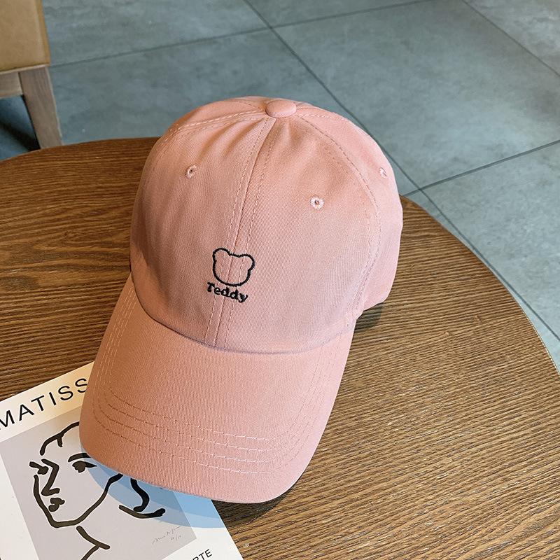Women Baseball Cap Vintage Washed Cotton Soft Top Dad Hat Retro Y2K Pink Love Heart Letter Embroidered Snapback Caps