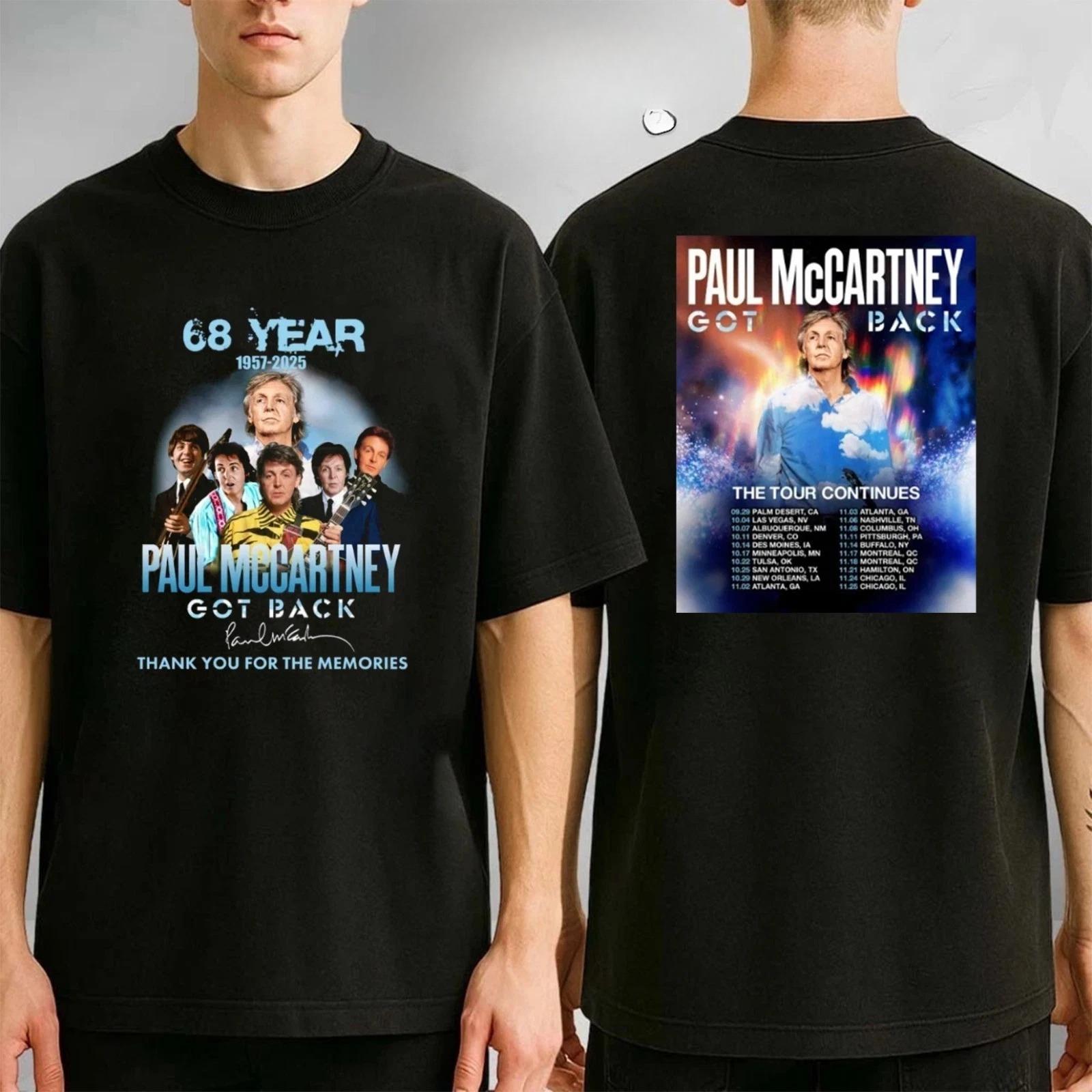 

2025 Paul McCartney Got Back Tour 2025 Юбилейная Футболка - Разноцветная Высококачественная Роскошь Подходит и Мужчинам, и Женщинам Топ Y2k XL