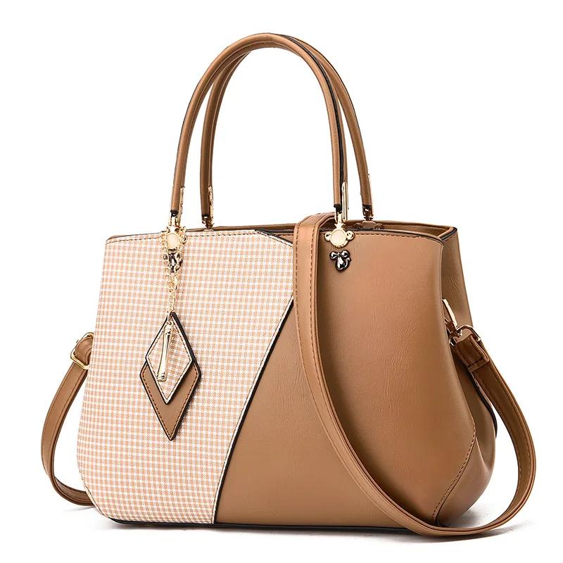 New Ladies Fashi Handbags Classic Shopper Multicolors Pattern Women Tote Shopping School Office Travel Shoulder Zipper Big Bag