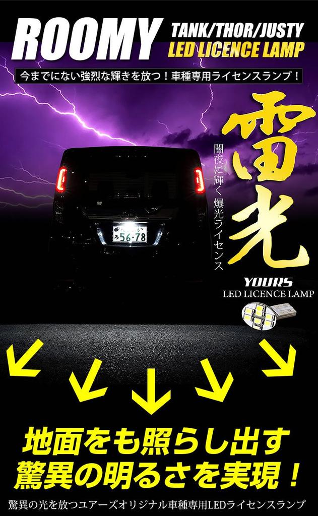 YOURS Yf807-4102 Rumi Tank Tall Justy Dedicated LED License Lamp with 8 High Brightness LED Tips (2) M