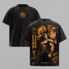 Escanor Os Sete Pecados Capitais Camiseta Mangá Vintage Lavada Camiseta Masculina Feminina Oversized Y2k Streetwear Harajuku Roupas Confortáveis Femininas Masculinas