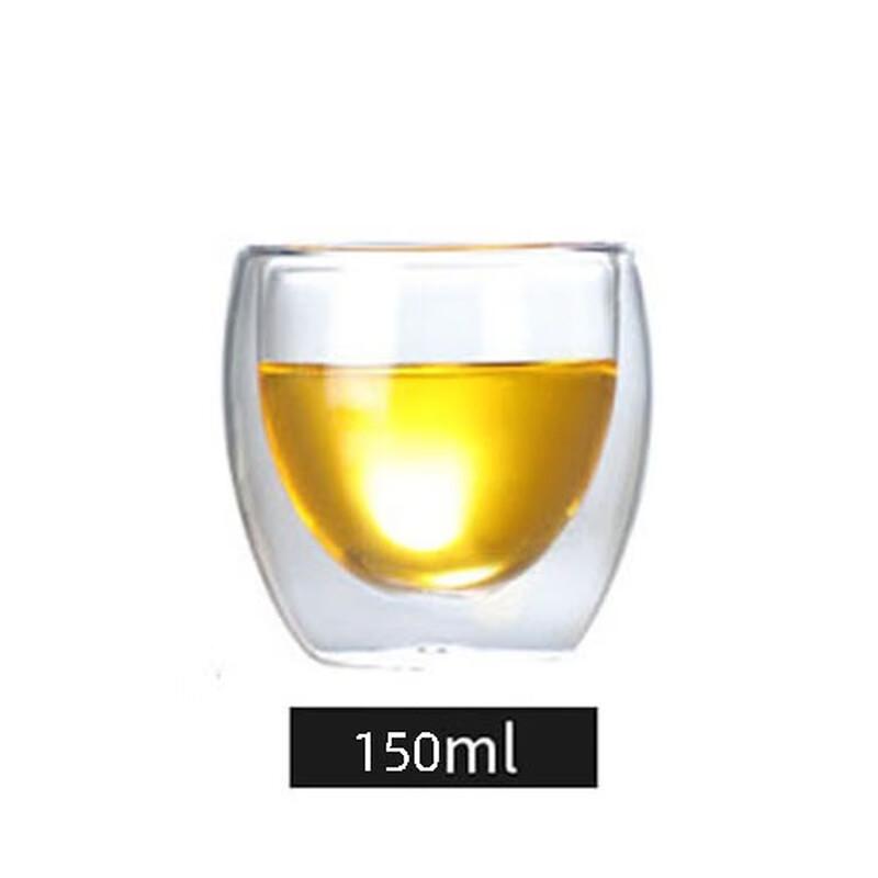 Shangqi Egg-Shaped Double-Wall Glass Cups Set