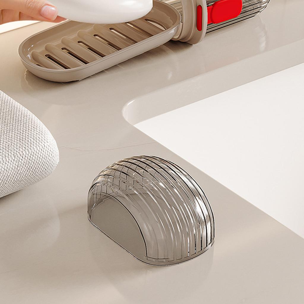 Soap Box Travel Portable Mini Soap Container Sealed Drainable Soap Box with Lid for Traveling