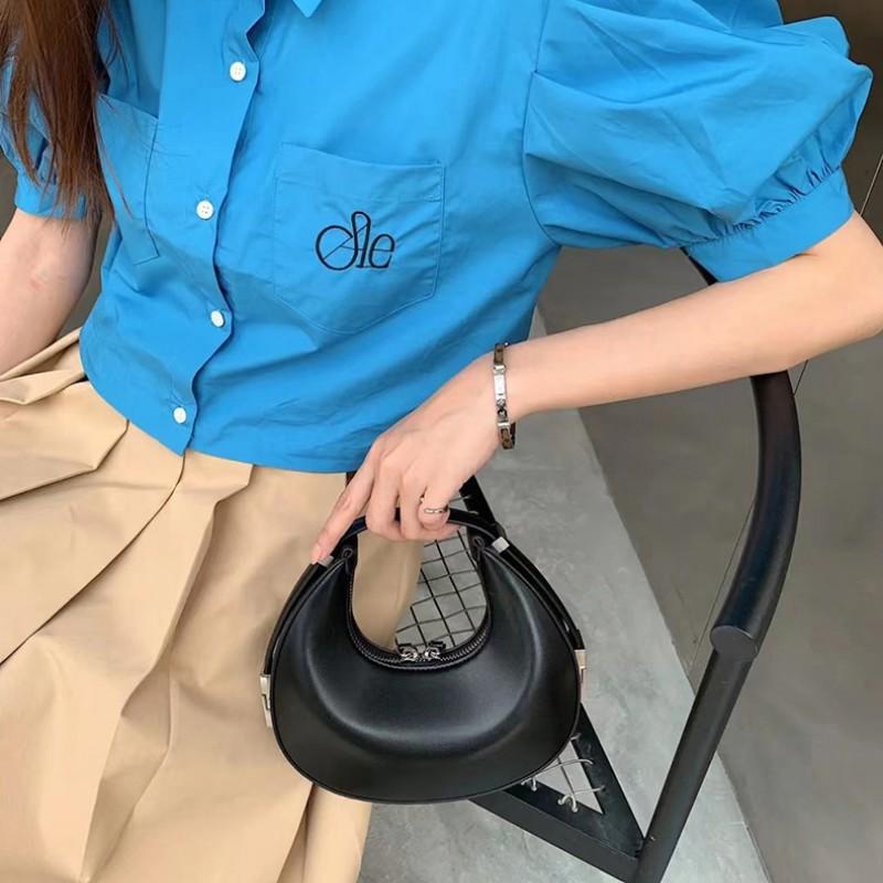 Корейская версия кожаной женской сумки в форме полумесяца. Сумка в форме полумесяца — фото 7