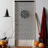 Halloween Foil Fringe Curtain Metallic White Ghost Tinsel Streamer Halloween Party Photo for Wall Door Indoor Outdoor Decoration