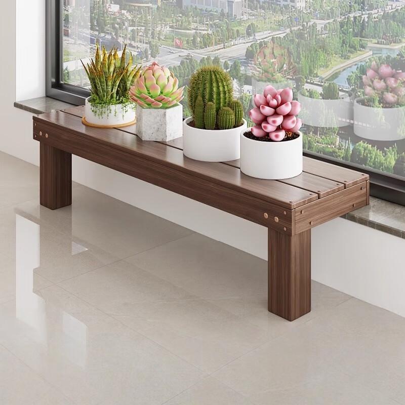 Outdoor 3-Tier Bamboo Ladder Flower Stand