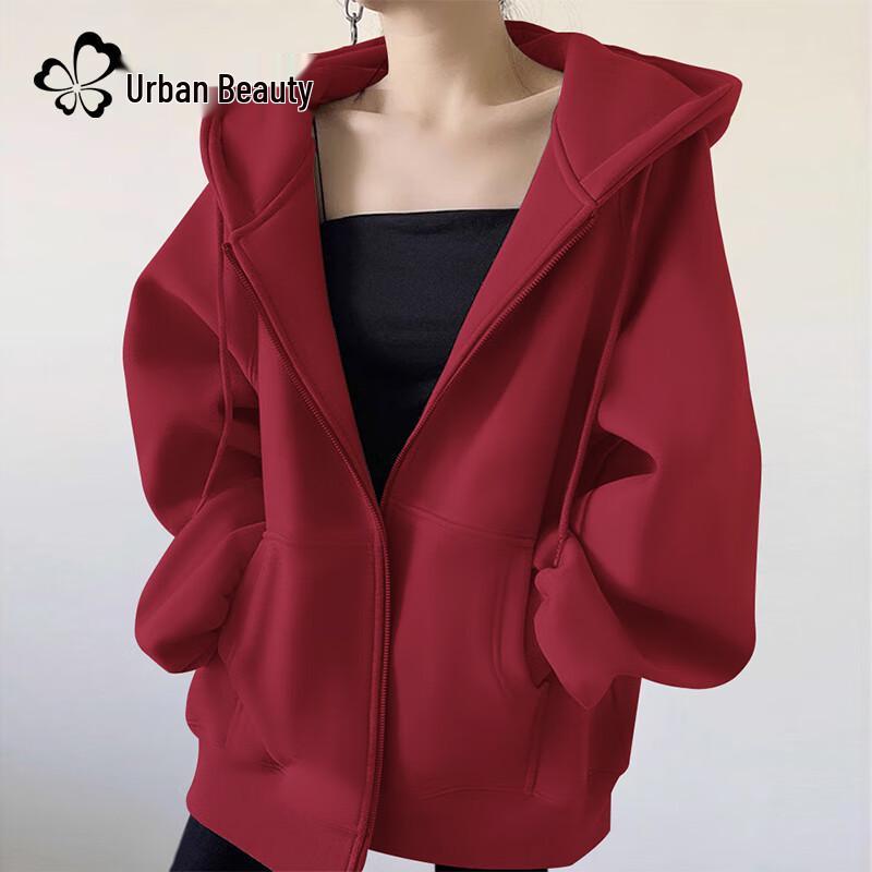 

Women s Plus Size Hooded Zip Cardigan L