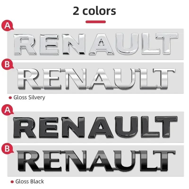 Tapacubos 3D ABS Letra de coche Insignia emblema de maletero trasero pegatina Para Renault Megane 2 3 4 RS Grand Scenic Clio Captur Duster Traf