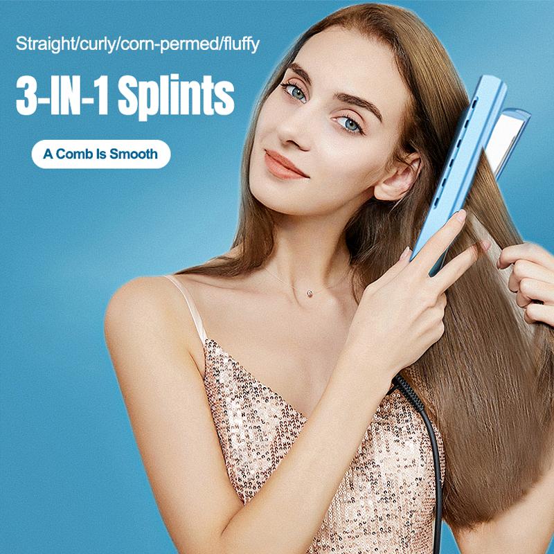 2 In 1 Hair Straightener and Dryer Set 3 Level Wind Speed for Dryer Straight Curly for Hair Flat Straightener Hair Styling Tool