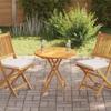 VidaXL Table Top Solid Teak Wood Round 2.5 Cm 70 Cm