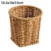 Rustic Style Imitation Rattan Storage Bucket Simple Plastic Pen Holder  Household