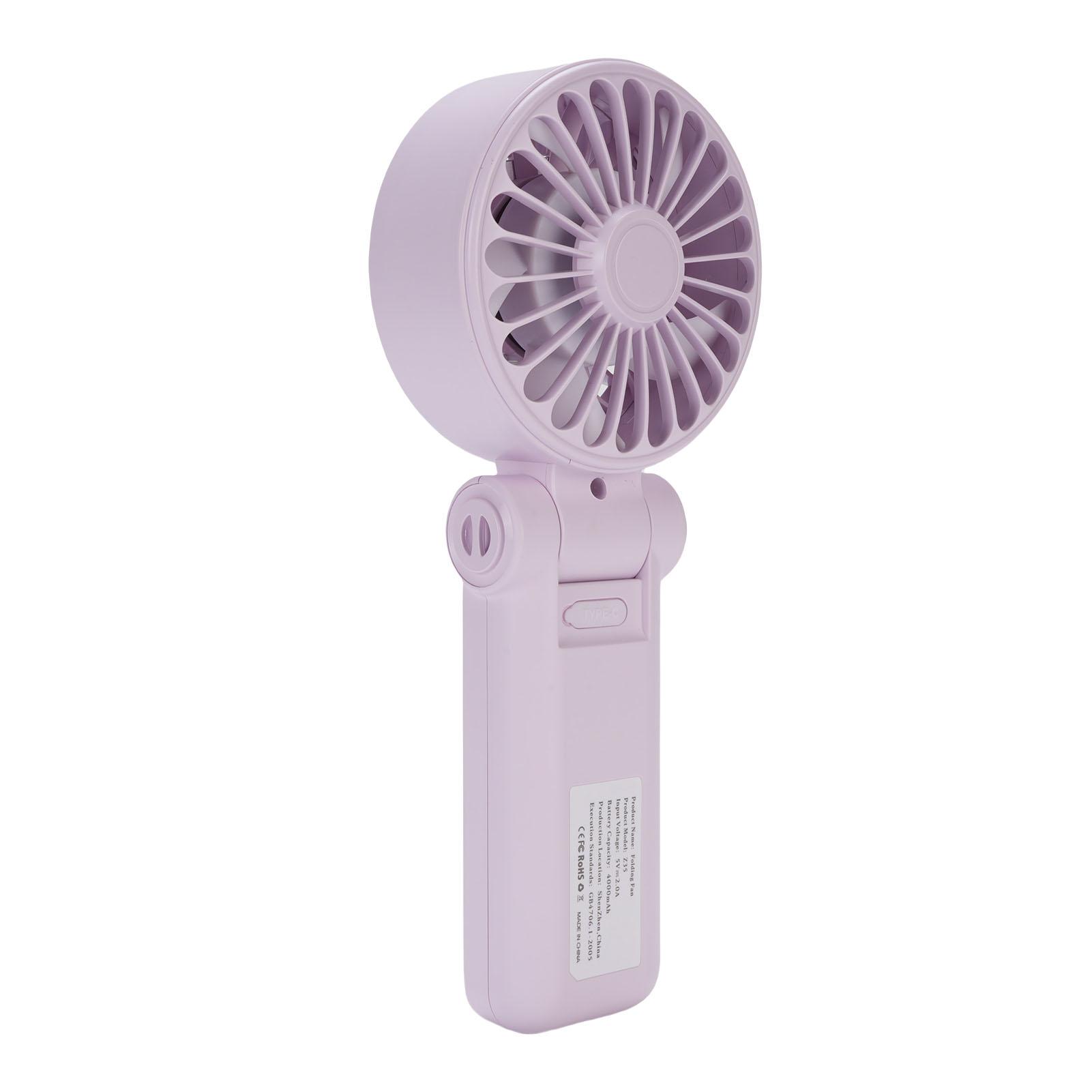 

Foldable Handheld Fan 5 Speed Digital Display Quiet Lasting Running Fan with Lanyard for Daily Use Outdoor
