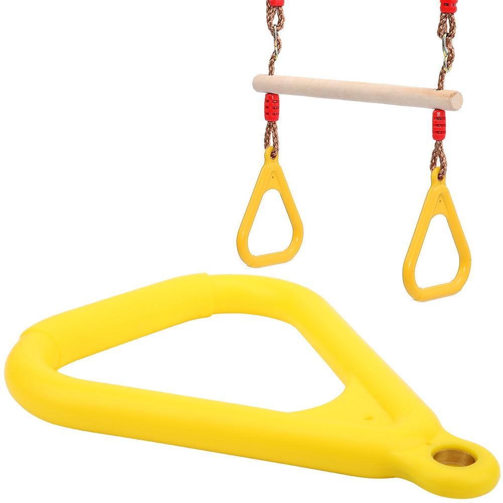 Plastic Yellow Kids Children Flying Gym Rings Pull Up Ring for Sports Game Outdoor Indoor Fitness
