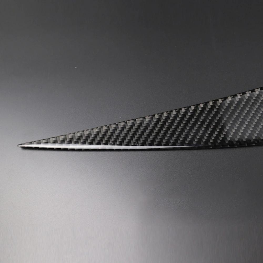 1Pair Real Carbon Fiber Headlight Eyebrow Eyelid Cover For BMW 3 Series E90 E91 2006 2007 2008 2009 2010 2011 Car