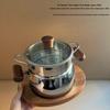 Multi-purpose 304 Stainless Steel Noodle and Baby Food Pot, Small Milk and Soup Pot with Steamer