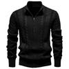 AIOPESON 2024 Classic Zip Up Jacket Men Cotton Solid Color Winter Warm Outdoor Casual Mens Outerwear Sweater Jakcet for Men