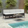 Day and Night - Day and Night 3-piece Garden Furniture Set and Black Synthetic Rattan Cushions