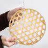 Nature EcoFriendly Bamboo Sieve Basket Round Decorative Bamboo Storage Tray Handwoven Woven Basket Kitchen
