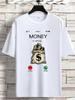 Unisexs Money Is Calling Graphic T Shirt Dollar Money Bag Incoming Call Screen Print Short Sleeve Crew Neck Casual Cotton Male Tee