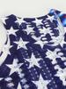 European and American Flag Pattern V-Neck Sleeveless Pullover for Spring/Summer Beach Vacation