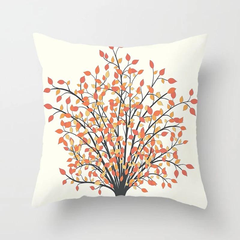 Colorful Tree Pattern Pillowcase Interior Decoration Office Living Room Home Pillowcase