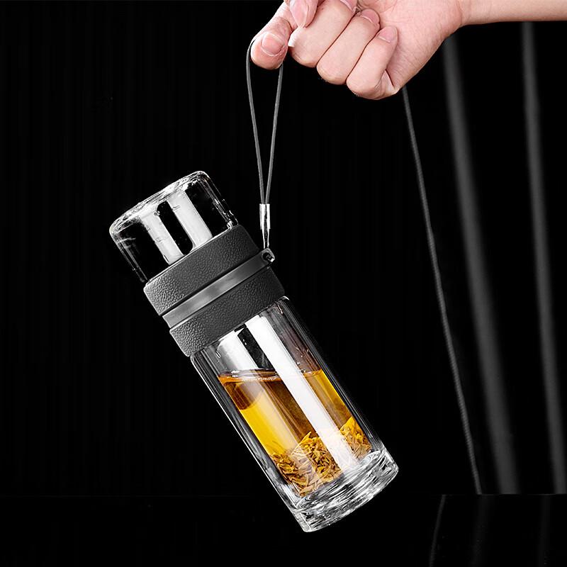 GUOZI High Borosilicate Glass Tea Travel Mug