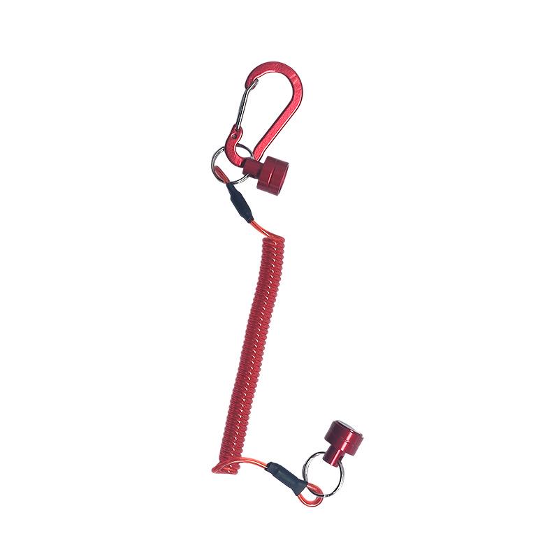 Metal Magnetic Buckle Lanyard C-Buckle 1.2cm Fishing Anti-Lost Safety Rope for Outdoor Tools красный